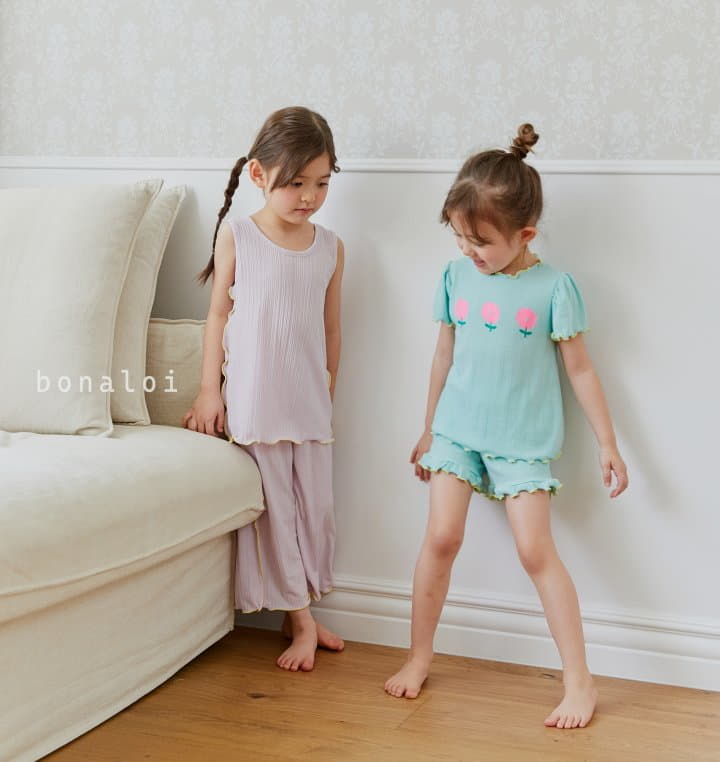 Bonaloi - Korean Children Fashion - #prettylittlegirls - Saroi Top Bottom Set - 6