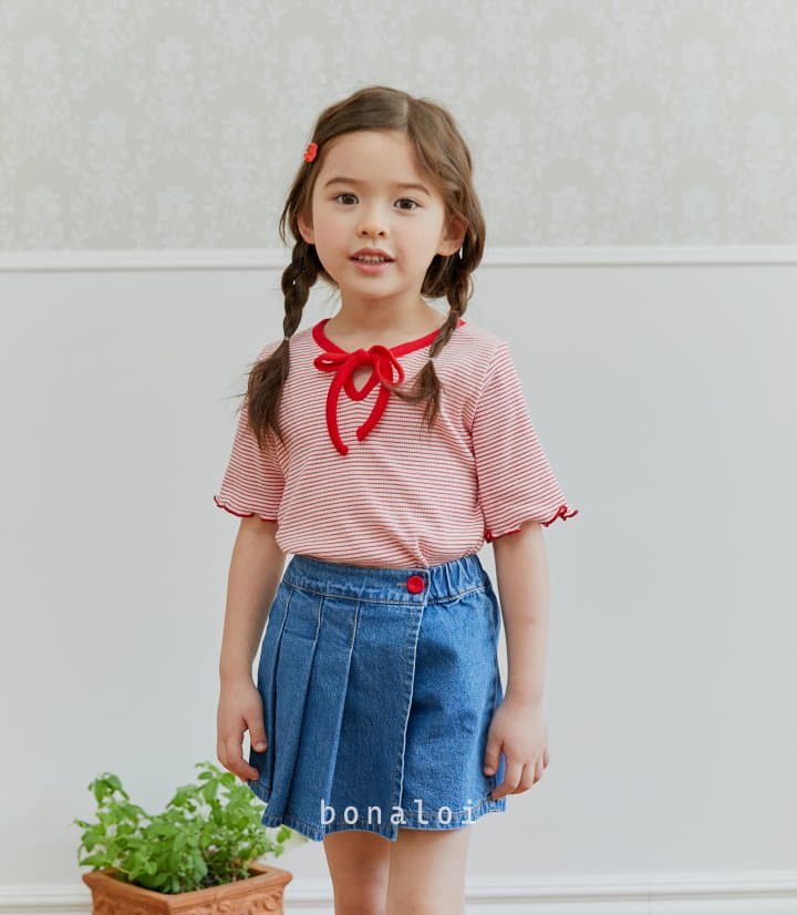 Bonaloi - Korean Children Fashion - #stylishchildhood - Molly Stripes Tee