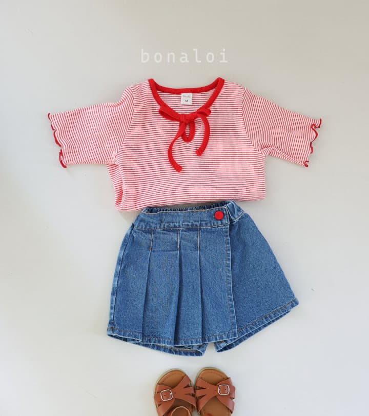 Bonaloi - Korean Children Fashion - #toddlerclothing - Pleats Wrap Skirt Pants - 12