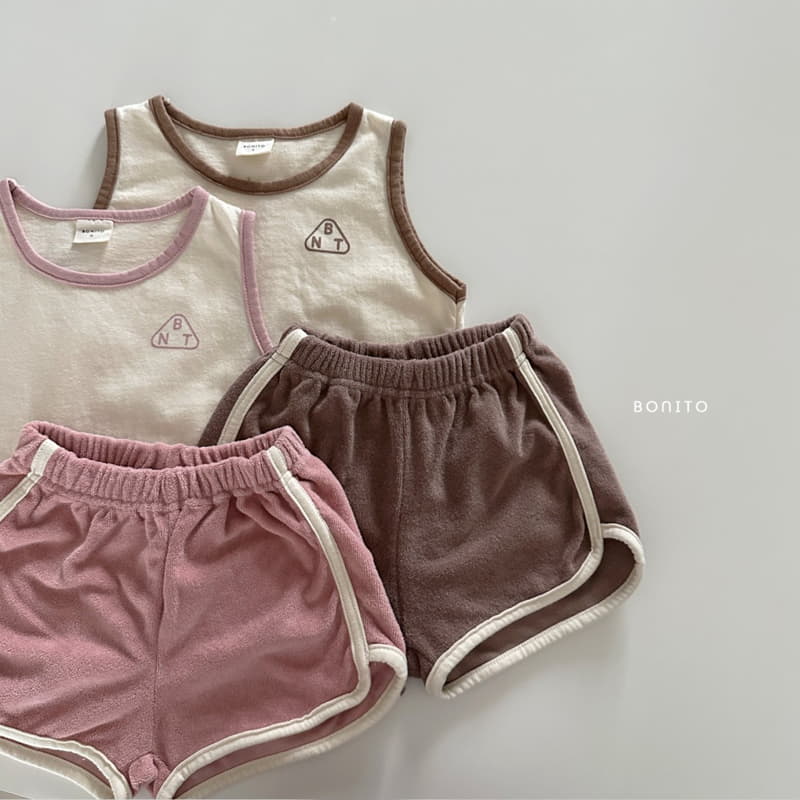 Bonito - Korean Baby Fashion - #babyboutique - Color Sleeveless Top Bottom Set - 3