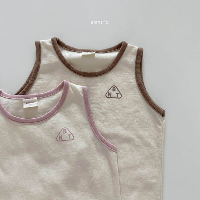 Bonito - Korean Baby Fashion - #babyboutique - Color Sleeveless Top Bottom Set - 4