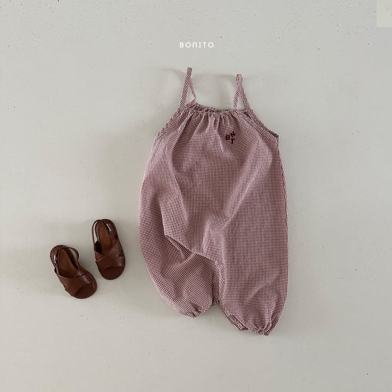 Bonito - Korean Baby Fashion - #babyclothing - Check String Overalls - 5