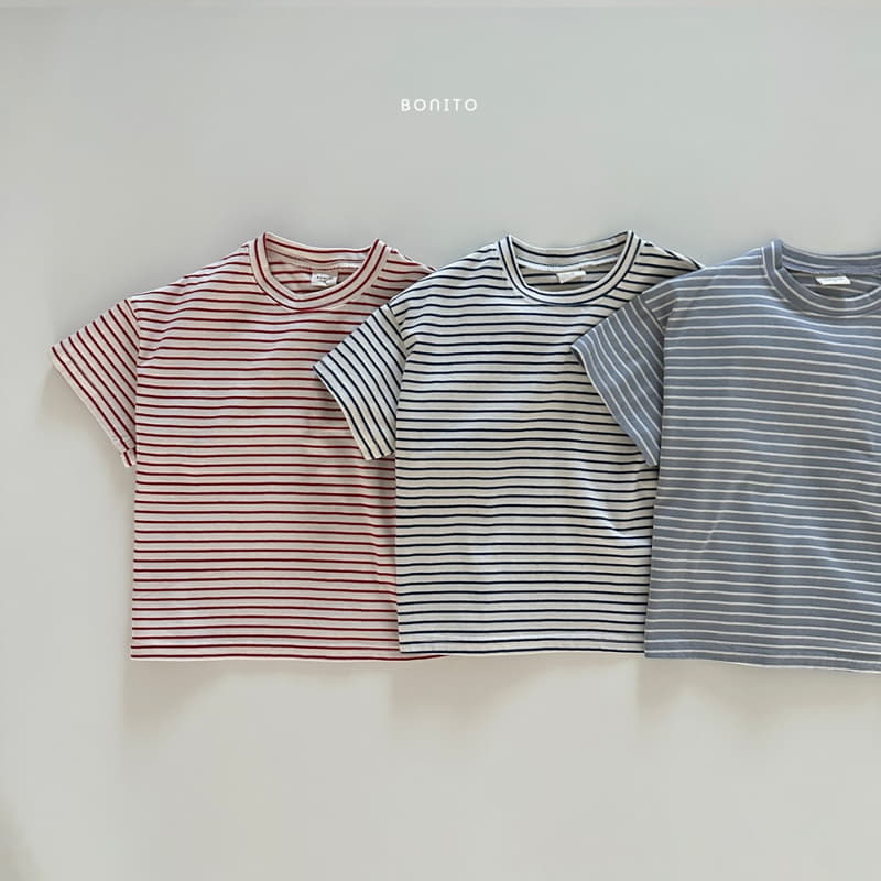 Bonito - Korean Baby Fashion - #babyclothing - Loose Stripes Tee - 2