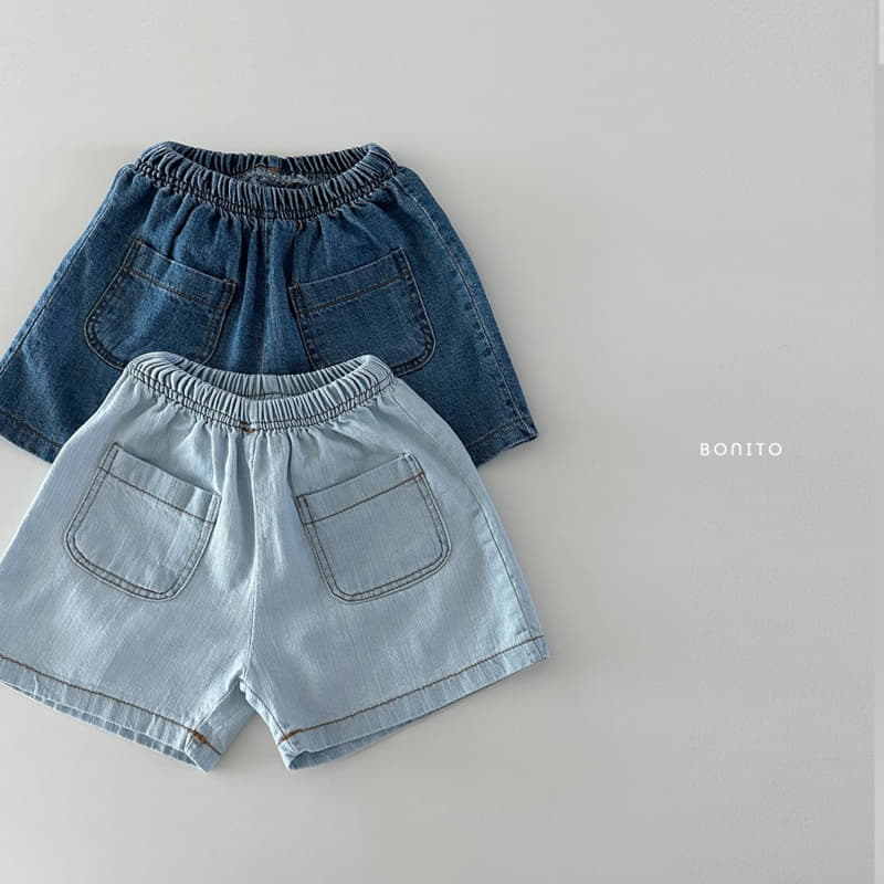 Bonito - Korean Baby Fashion - #babyclothing - Two Pocket Denim Shorts