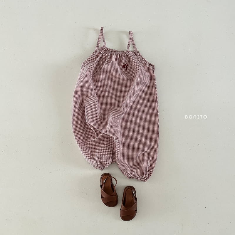 Bonito - Korean Baby Fashion - #babyfashion - Check String Overalls - 6