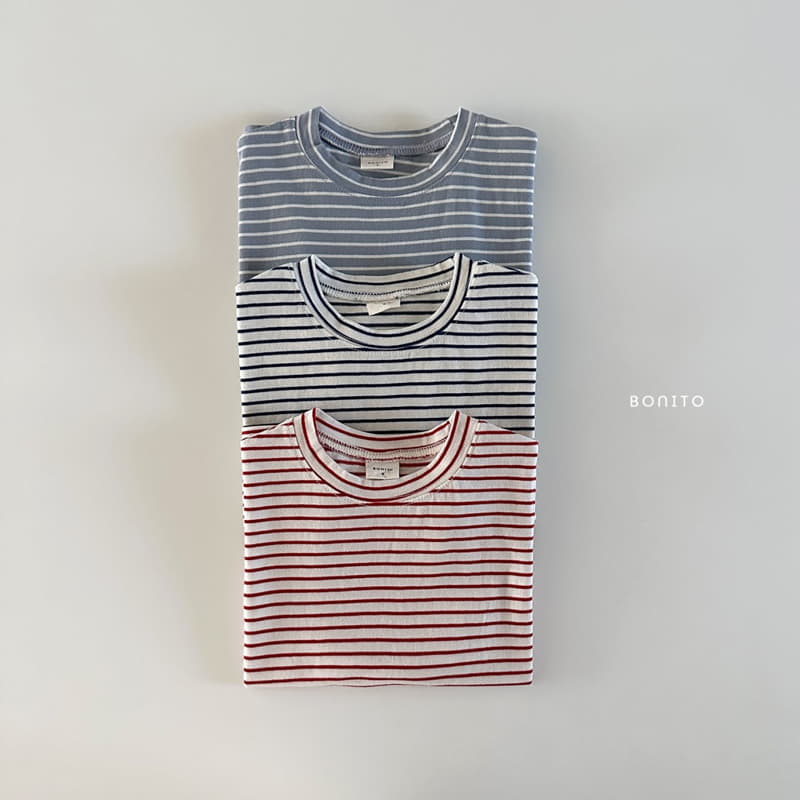 Bonito - Korean Baby Fashion - #babyfashion - Loose Stripes Tee - 3