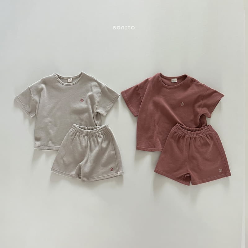 Bonito - Korean Baby Fashion - #babyfever - Waffle Top Bottom Set