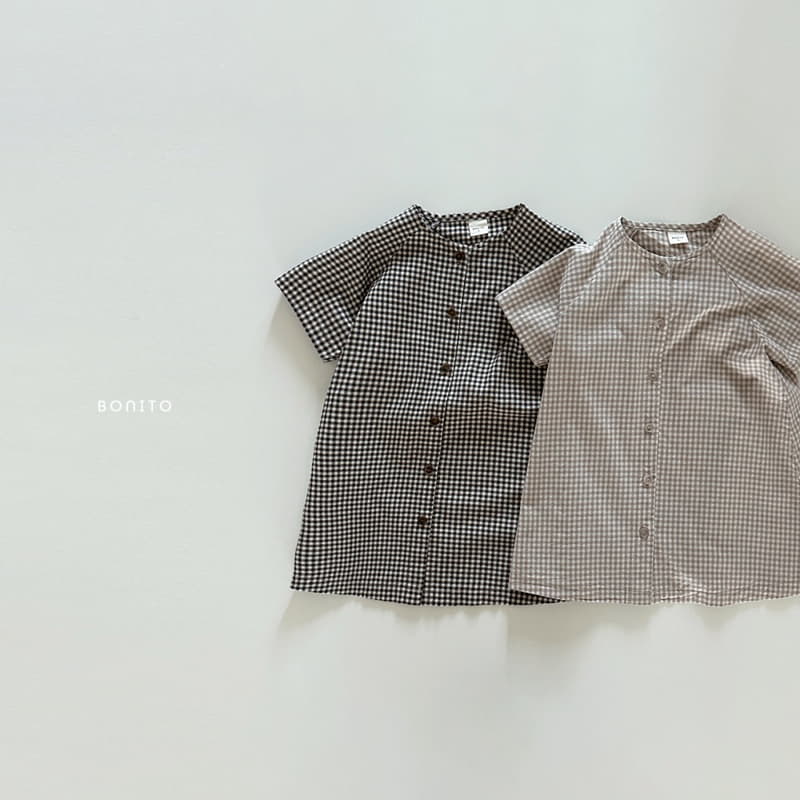 Bonito - Korean Baby Fashion - #babyfever - Check One-piece