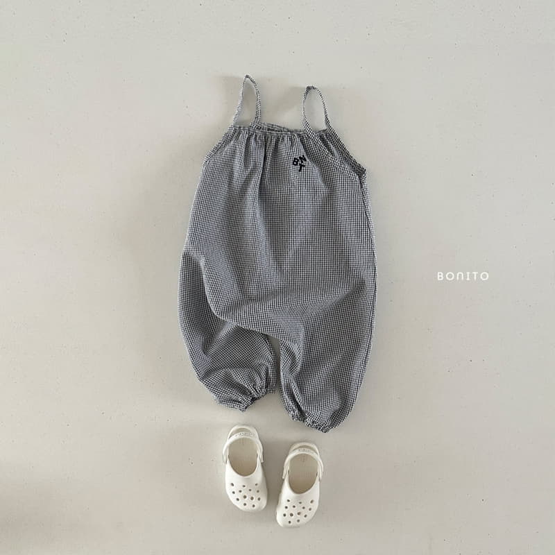 Bonito - Korean Baby Fashion - #babygirlfashion - Check String Overalls - 8