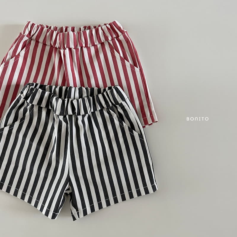 Bonito - Korean Baby Fashion - #babygirlfashion - Span Stripes Shorts