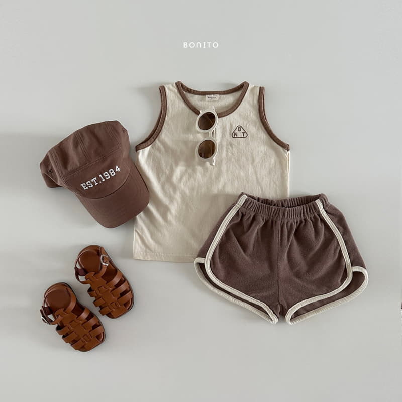 Bonito - Korean Baby Fashion - #babygirlfashion - Color Sleeveless Top Bottom Set - 8