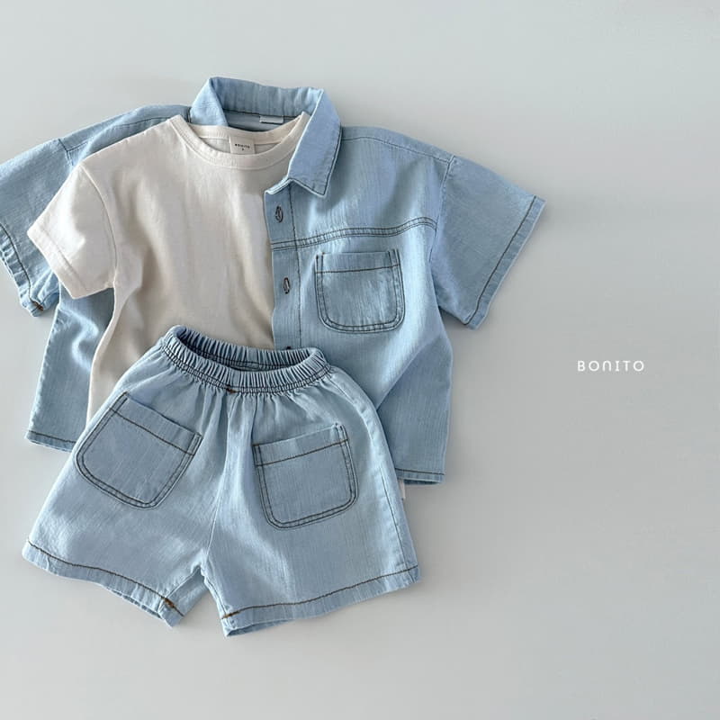 Bonito - Korean Baby Fashion - #babyoninstagram - Two Pocket Denim Shorts - 6