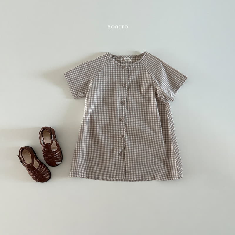 Bonito - Korean Baby Fashion - #babyootd - Check One-piece - 5