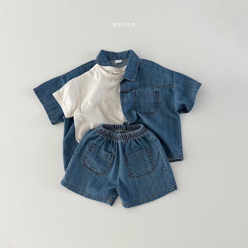 Bonito - Korean Baby Fashion - #babyootd - Two Pocket Denim Shorts - 7