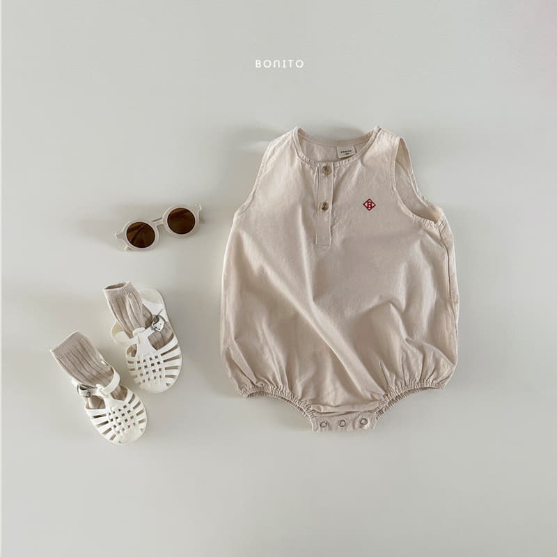 Bonito - Korean Baby Fashion - #babyoutfit - Linen Sleeveless Bodysuit - 9