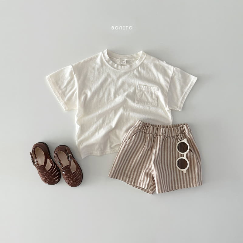 Bonito - Korean Baby Fashion - #babyoutfit - Linen Stripes Shorts - 8