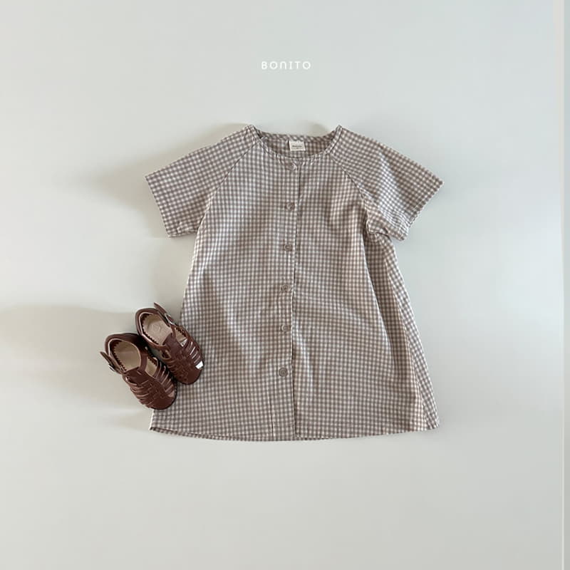 Bonito - Korean Baby Fashion - #babyoutfit - Check One-piece - 6