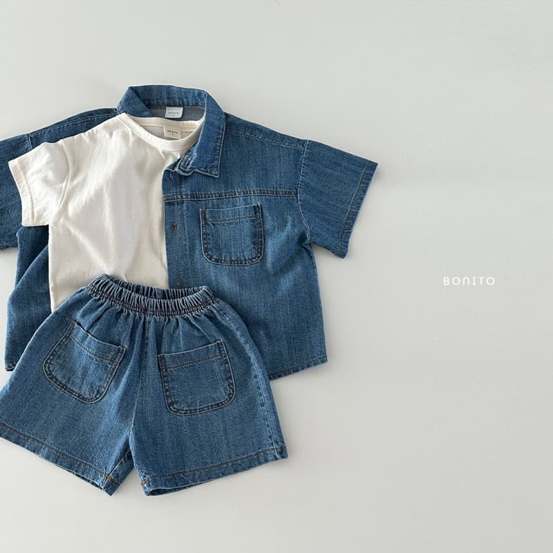 Bonito - Korean Baby Fashion - #babyoutfit - Two Pocket Denim Shorts - 8