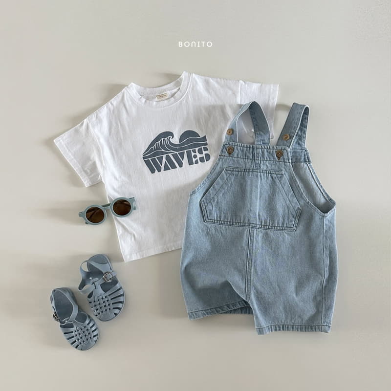 Bonito - Korean Baby Fashion - #babyoutfit - Denim Dungarees - 6