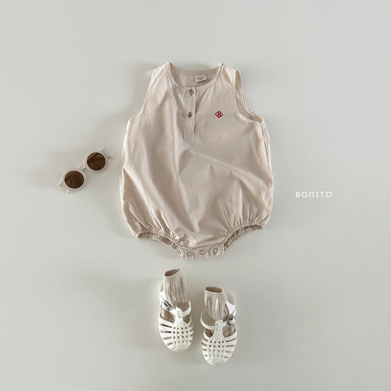 Bonito - Korean Baby Fashion - #onlinebabyboutique - Linen Sleeveless Bodysuit - 11