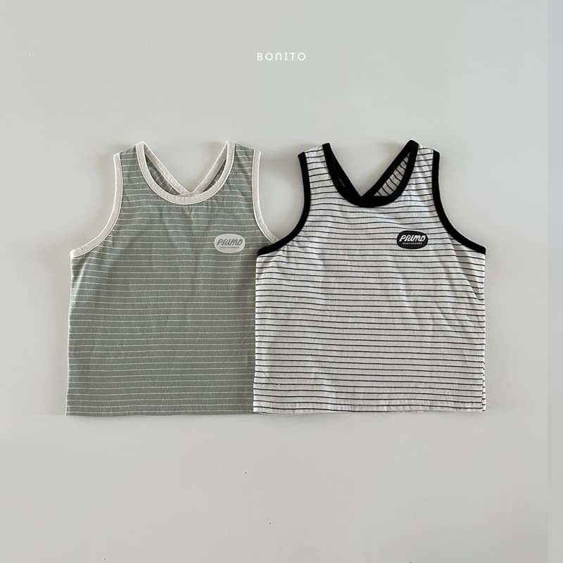 Bonito - Korean Baby Fashion - #onlinebabyshop - Primo Stripes Sleeeless