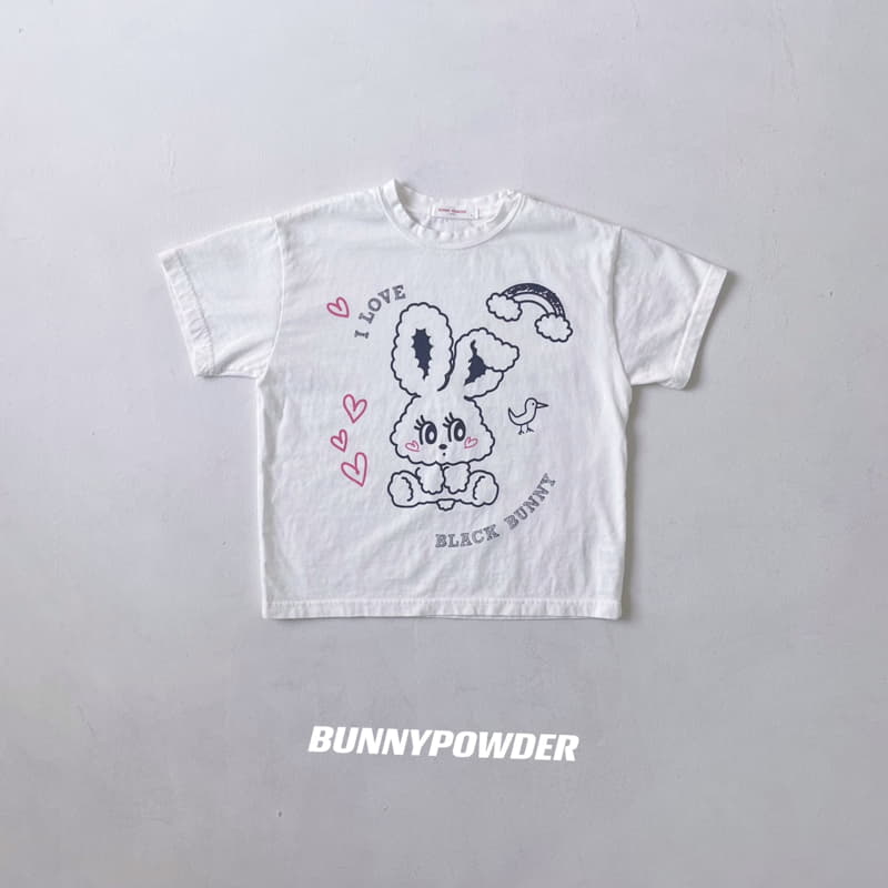 Bunny Powder - Korean Children Fashion - #stylishchildhood - Black Bunny Tee with mom - 9