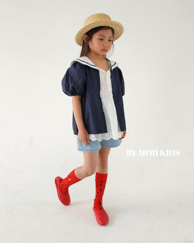 Bymimi - Korean Children Fashion - #Kfashion4kids - Marron Sailor Blouse - 5