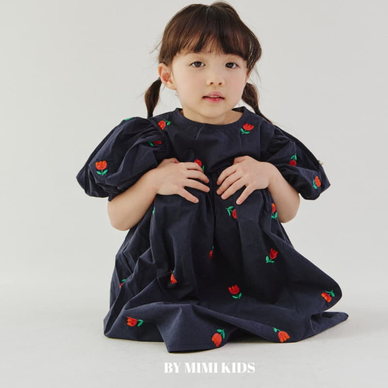 Bymimi - Korean Children Fashion - #Kfashion4kids - Tulip Embrodiery String One-piece - 7