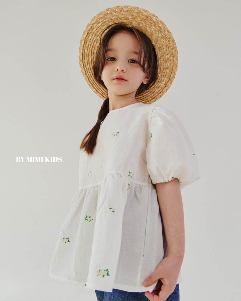 Bymimi - Korean Children Fashion - #kidzfashiontrend - Dandelion Embrodiery Blouse