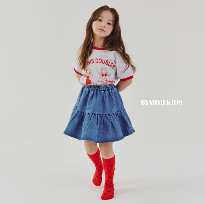 Bymimi - Korean Children Fashion - #magicofchildhood - Cocopang Denim Skirt - 4