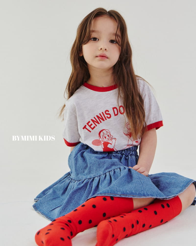 Bymimi - Korean Children Fashion - #todddlerfashion - Cocopang Denim Skirt - 6