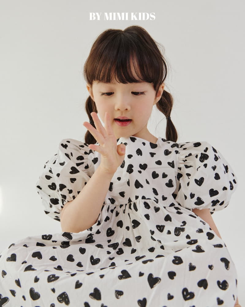 Bymimi - Korean Children Fashion - #todddlerfashion - Heart Ribbon One-piece - 8