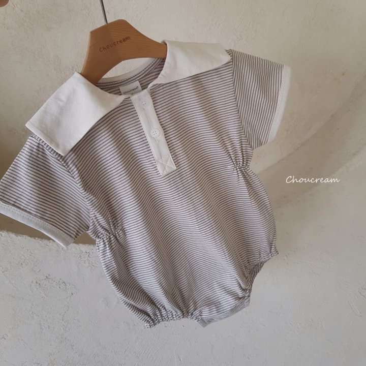 Choucream - Korean Baby Fashion - #babyboutique - Stripes Bodysuit - 3