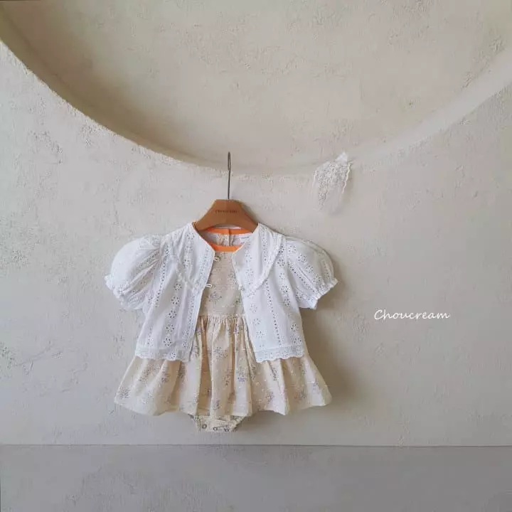 Choucream - Korean Baby Fashion - #babyboutique - Punching Lace Cardigan - 12