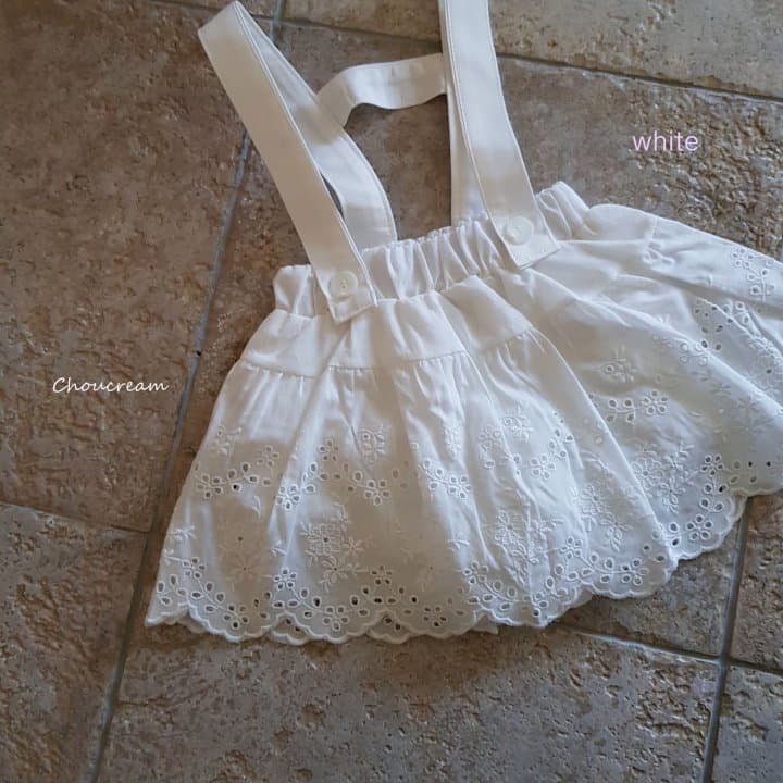 Choucream - Korean Baby Fashion - #babyclothing - Lace Dungarees Frill Bloomer - 8