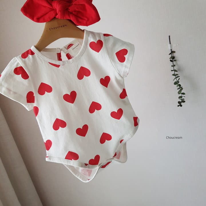 Choucream - Korean Baby Fashion - #babyfever - Heart Bodysuit