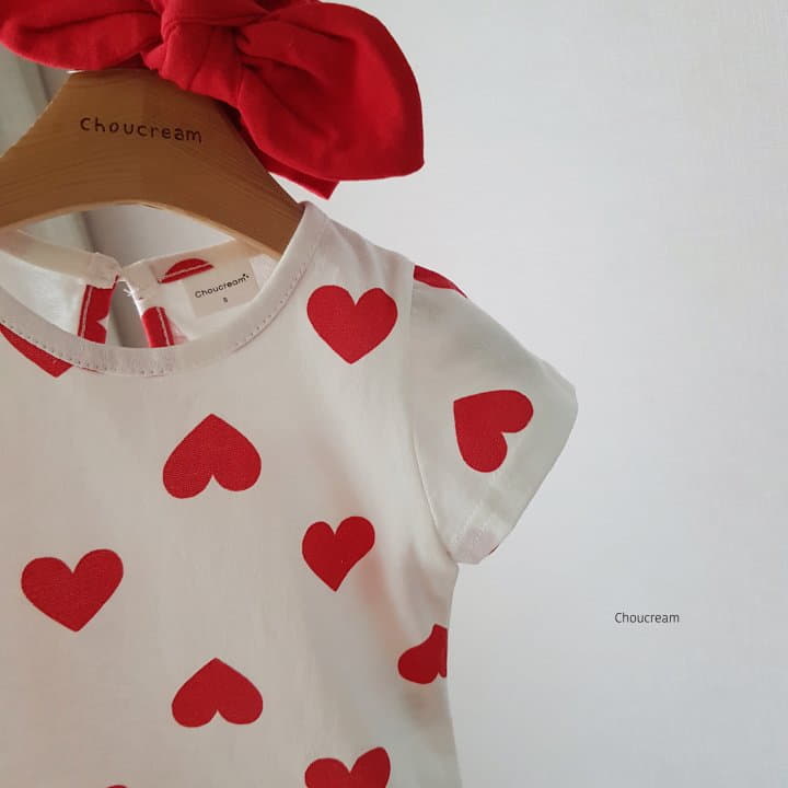 Choucream - Korean Baby Fashion - #babygirlfashion - Heart Bodysuit - 2