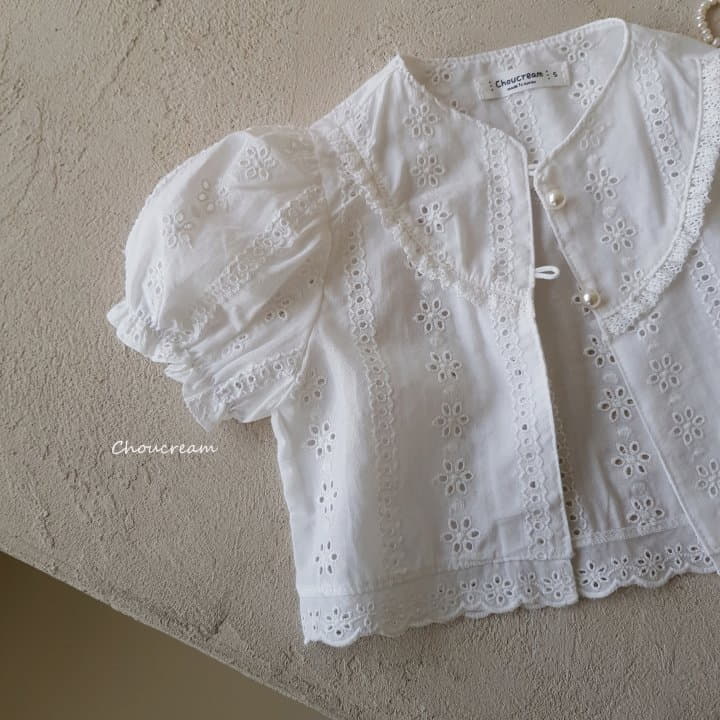 Choucream - Korean Baby Fashion - #babygirlfashion - Punching Lace Cardigan - 3