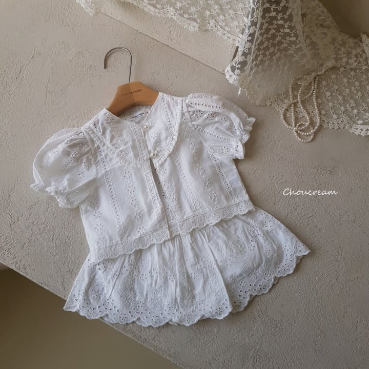 Choucream - Korean Baby Fashion - #babylifestyle - Lace Dungarees Frill Bloomer - 12