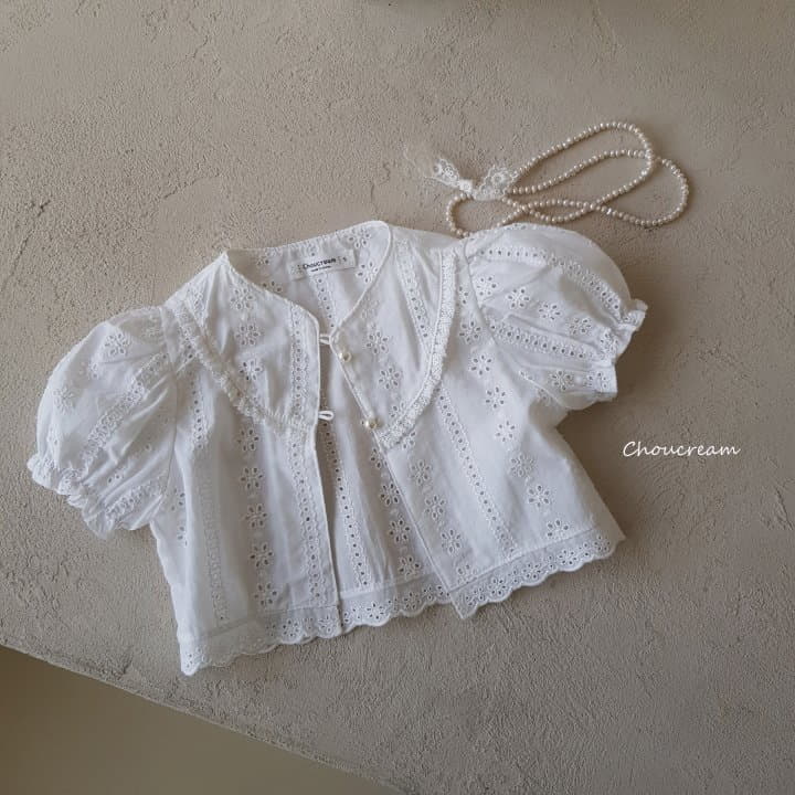 Choucream - Korean Baby Fashion - #babygirlfashion - Punching Lace Cardigan - 4