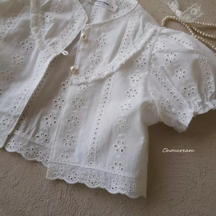 Choucream - Korean Baby Fashion - #babyootd - Punching Lace Cardigan - 6