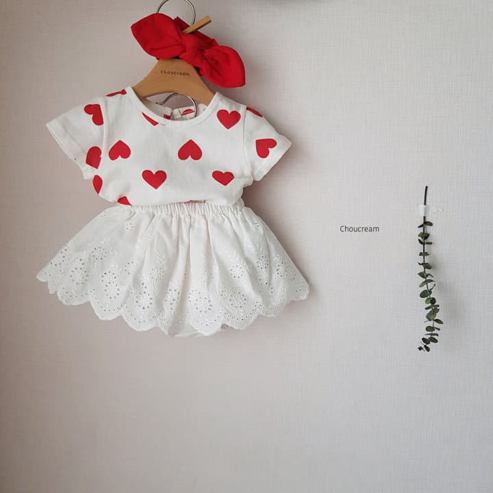 Choucream - Korean Baby Fashion - #babyoutfit - Heart Bodysuit - 6