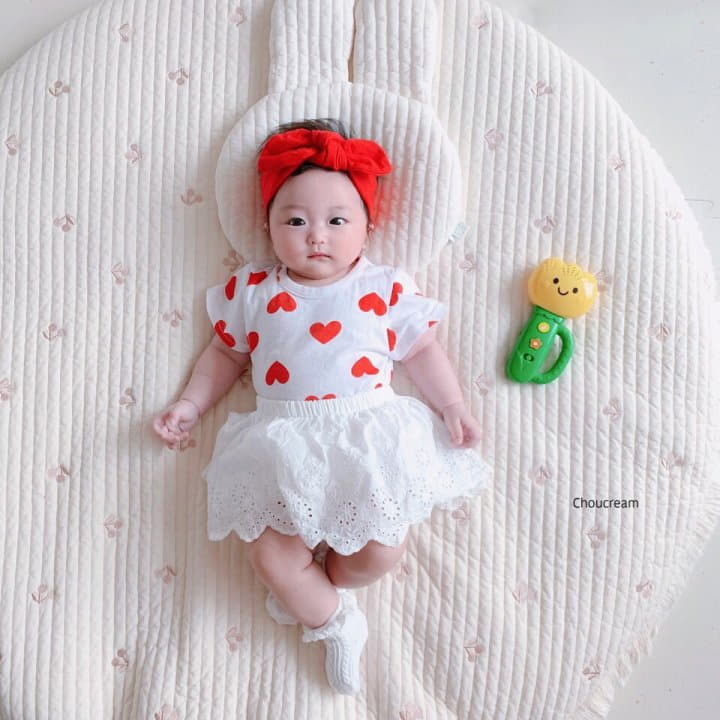 Choucream - Korean Baby Fashion - #babyoutfit - Heart Bodysuit - 7