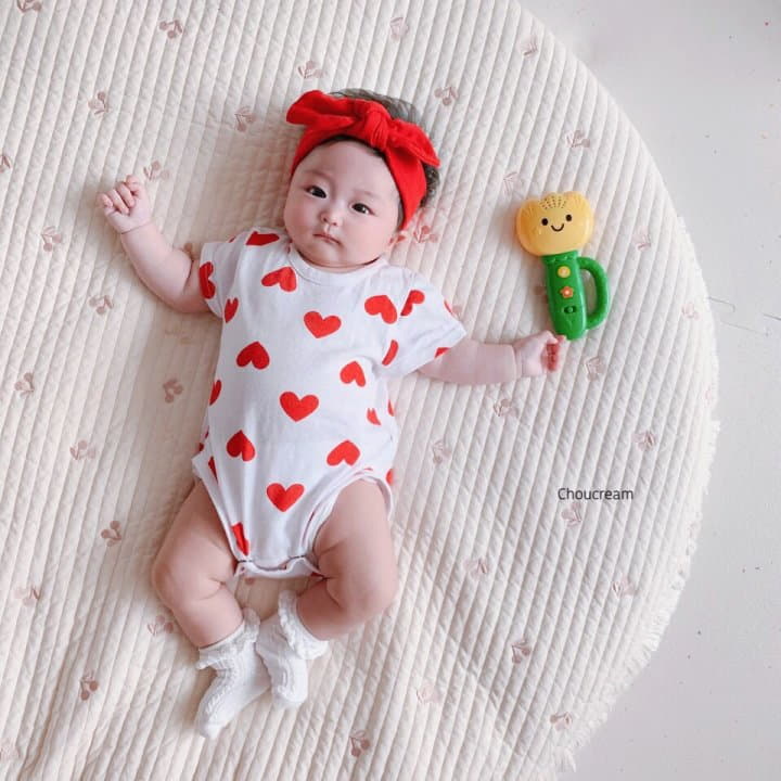 Choucream - Korean Baby Fashion - #onlinebabyboutique - Heart Bodysuit - 9