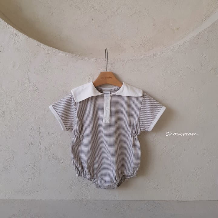 Choucream - Korean Baby Fashion - #onlinebabyshop - Stripes Bodysuit