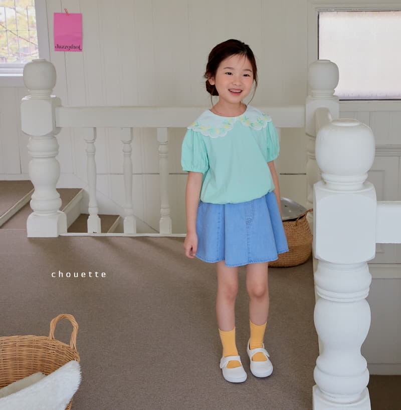 Chouette - Korean Children Fashion - #Kfashion4kids - Denim Flare Skirt - 8