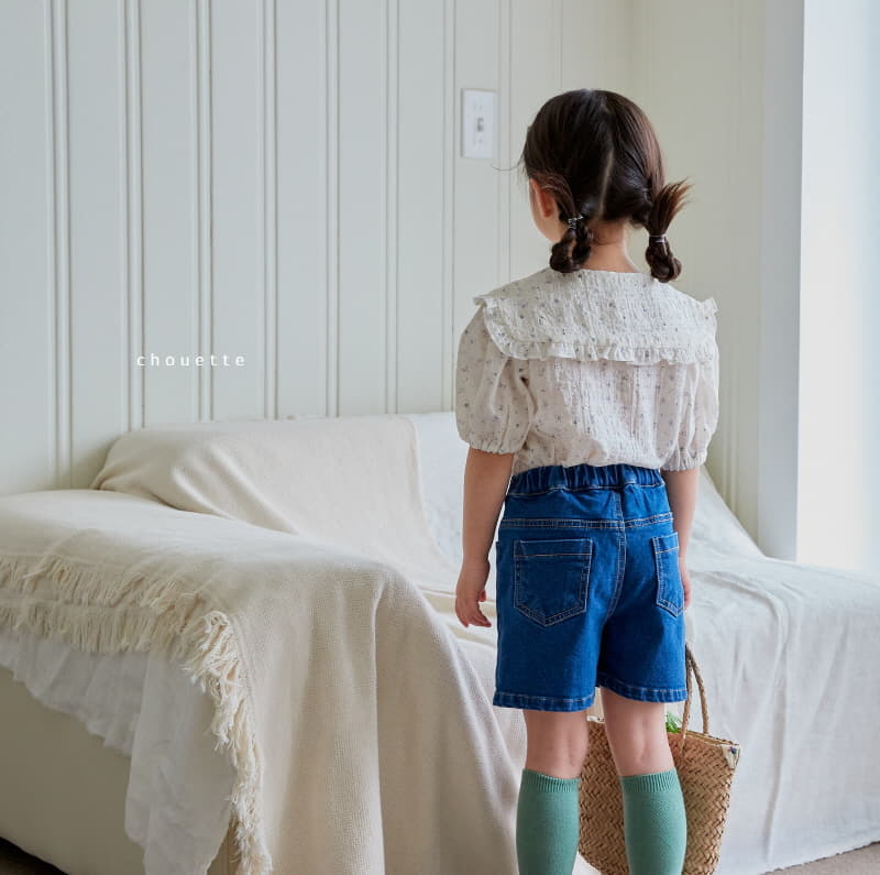 Chouette - Korean Children Fashion - #kidsshorts - Small Flower Blouse - 9