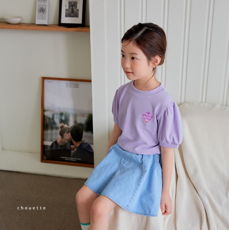 Chouette - Korean Children Fashion - #kidsshorts - Denim Flare Skirt - 5