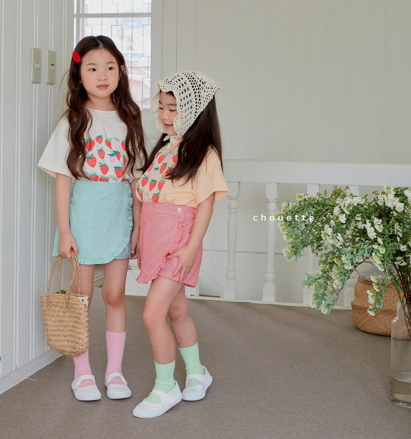 Chouette - Korean Children Fashion - #kidsshorts - Strawberry Tee