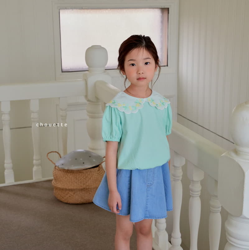 Chouette - Korean Children Fashion - #littlefashionista - Denim Flare Skirt - 9